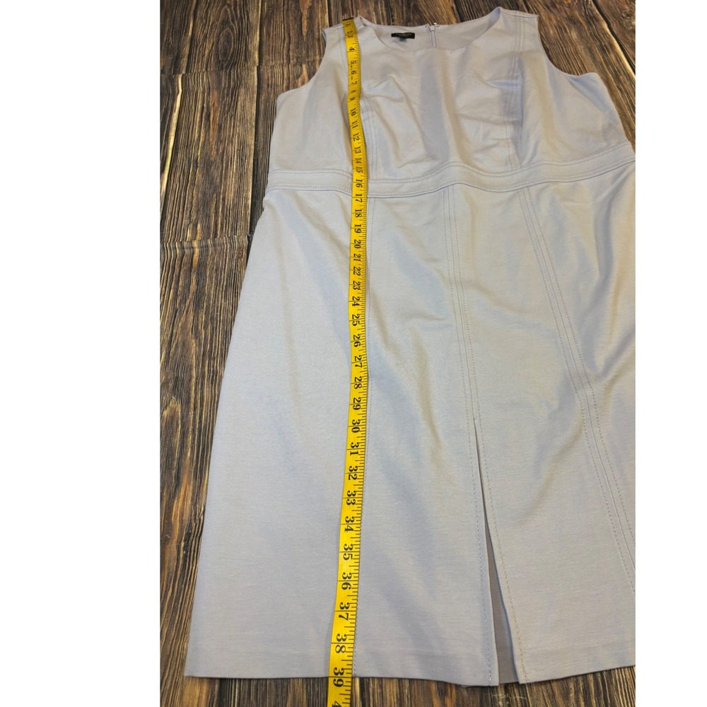 Talbots Sheath Dress Womens 14WP Petite Blue Sleeveless Ponte Career Work - Picture 4 of 15
